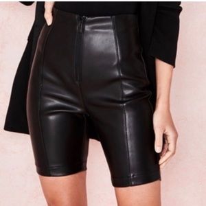 House of CB  biker leather shorts